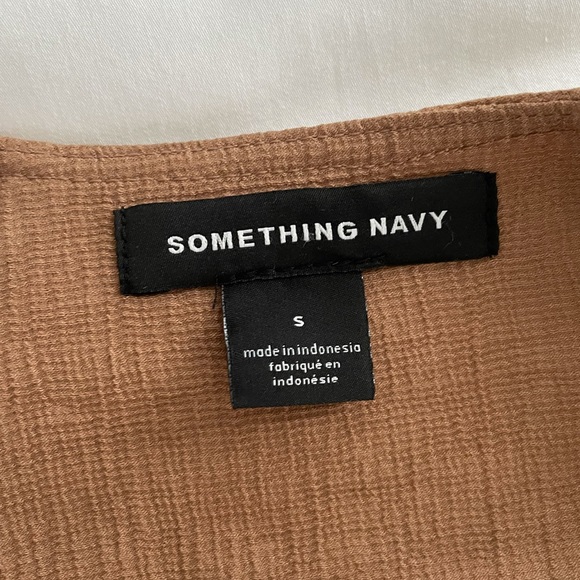 Something Navy drapey tan jacket size S - Picture 5 of 6